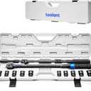 toolant 13PCS 1/2 Inch Click Torque Wrench Set, Gift for Men, 25-250 FT.-LB/33.9-339.0 Nm, With Breaker Bar & 5-Inch-Extension & 10 Sockets, Tire Repair Tool Set