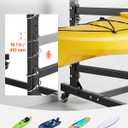 VEVOR Kayak Storage Rack, Heavy Duty Adjustable Freestanding Stand with Lockable Wheels for Indoor Outdoor Garage Shed Dock, Holder for Canoe, SUP, Surfboard & Paddleboard