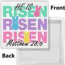 Christian Easter Decor - Easter Decorations for Home - He Is Risen Wooden Sign Home Living Room Bedroom Kitchen Table Shelf Desk Decor 55 Inches