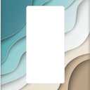 Turquoise Teal Modern Abstract Decorative Light Switch Cover 1 Gang Single Rocker Beach Waves Wall Plate Geometric Switchpalte Electrical Faceplate for Bathroom Kitchen Home 4.5"x2.76"