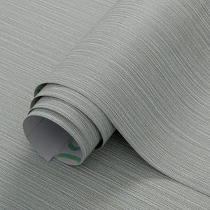 24"x394" Misty Blue Grasscloth Wallpaper Peel and Stick Faux Linen Textured Upgraded Thick Self-Adhesive Waterproof Neutral Contact Paper Seamless Vinyl Embossed Wallpaper
