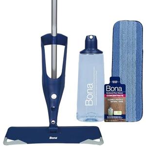 Bona Hardwood Floor Premium Spray Mop - Includes Wood Floor Cleaning Concentrate and Machine Washable Microfiber Cleaning Pad - Dual Zone Cleaning Design for Faster Cleanup