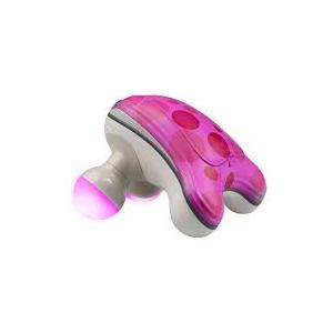 HoMedics Ribbit Mini Handheld Massager, Vibrating Electric Massager with Comfort Grip and LED Light, Batteries Included, Comes in variable colors, Green, Blue or Pink 
