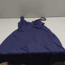 Women Lace Modal Nightwear Sleepwear Chemises V-Neck Full Slip Babydoll Nightgown (Medium, Navy Blue)