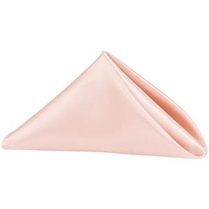 CVL 64 Pk, Satin Napkin 17"x17" Square Edge: Hemmed Material: 100% Polyester - Blush/Rose Gold