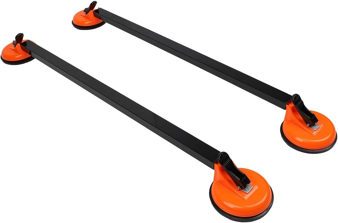 Roof Rack Cross Bars, Universal Steel Roof Rail Crossbars with Suction Cups, 92cm Length Rooftop Cargo Bars Luggage Racks Carrier for Most Car Vehicles SUV, Maximum Load 220 LBS