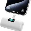 Neokinds Mini Portable Charger USB C Power Bank, Upgraded 5000mAh PD Fast Charging Battery Pack Built-in USB-C Connector,LCD Display,Compatible with iPhone 15,15 Plus,15 Pro/ Max,iPad Pro/Air Android Phone etc