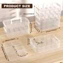 4-Tier Plastic Craft Storage and Organizers with 2 Removable Trays and 20 Adjustable Compartments, Art Supply Storage Organizer for Sewing,Puzzles,Washi Tape,Nail Polish