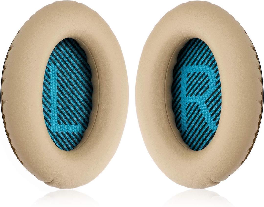 Ear Pads for Bose QC25/QC35 II/QC35/QC15/AE2 AE2i AE2w Headphones Replacement Earpads Cushions for Bose Quietcomfort 35/Quiet Comfort 25/SoundTrue and SoundLink(AroundEar) (Khaki)