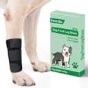GenetGo Dog Canine Front Leg Brace Paw Compression Sleeve Joint Wraps - Protects Wounds Stop Licking & Prevents Injuries, Sprains Helps with Loss of Stability from Arthritis - Large