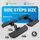 Side Steps Compatible with 2018-2025 Jeep Wrangler JL Unlimited 4-Door, High-Strength Running Boards, Steel Step Bars, Powder-Coated 4-Piece Set