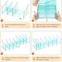 Rose Purse Dividers for Closet, 2 Pack Clear Clutch Purse Closet Organizers, Adjustable Handbag Storage Organizers, Plastic Bookshelf Separator Dividers for Bedroom Office