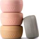 TakeToday Travel Containers for Toiletries, Leak-Proof, TSA Approved, Refillable Silicone Cylindrical Cream Jars with Lid for Cosmetic Toiletry, 2oz, 2Pack, Apricot