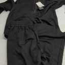 PRETTYGARDEN Women's 2 Piece Sweater Set Pullover Zip Up Sweatshirt Jogger Sweatpants Tracksuit Casual Outfit, Small, Black 