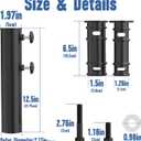 Universal Umbrella Pole Mount Replacement, Stainless Steel Umbrella Pole Bracket, Heavy Duty Umbrella Base Tube Pole Holder, Umbrella Base Replacement Parts for Garden Backyard Balcony Poolside