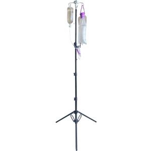 Portable IV Pole Collapsible for Traveling, Adjustable IV Pole Stand Feeding Tube Holder Stand, for Pediatric Nursing Clinic Home Care Travel (Black)