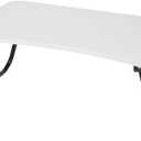 Folding Desk for Bed (White), by Home Basics | Lap Desks for Adults | Foldable Table for Laptop, Reading, Eating, and More | Minimalist Bed Desk with MDF Top