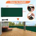 iCover 4x50ft Privacy Screen Fence, Outdoor Fencing Panels, Garden Windscreen Mesh Shade Sail Net Barrier, Include Reinforced Bindings and Brass Grommets Cable Zip Ties, Green