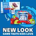 Capri Sun 100% Juice Fruit Punch Naturally Flavored Juice Blend, 40 ct Pack, 4 Boxes of 10 Pouches (EXP 10/23/26)