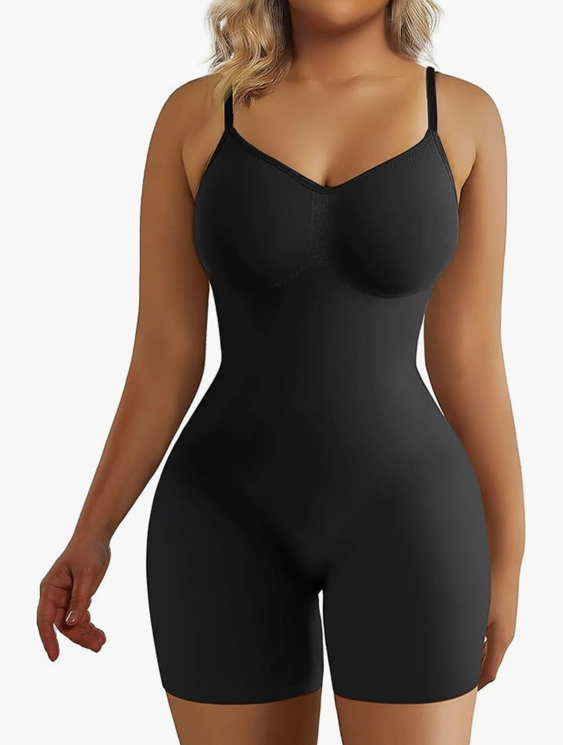 SHAPERX Women's Shapewear Bodysuit Tummy Control Body Shaper Seamless Sculpting Snatched Waist Body Suit, Size L/XL