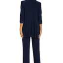 R&M Richards Women's 2-Piece Glitter Lace Mock Jacket Pant Set with Ity Trousers for Mother of the Bride, Cocktail Attire, 14
