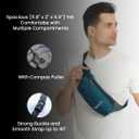 TORCH Small Fanny Pack - Mens Waist Pack, Small Fanny Pack for Women with Compass Survival Carrying All phones for Workout, Concert, Sports, Festival - Tajimi (Blue)