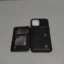 Vinich for iPhone 12 Pro Max Wallet Case with Card Holder, RFID Blocking Credit Slots Kickstand Shockproof Phone Cover for Women Men, Black