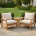 4-Piece Outdoor Patio Cushion Covers, Seat & Back Replacement Set, Covers Only for Patio Furniture, Porch, Deck, Balcony (4Pcs-Beige, 24 * 24 * 4-inch)