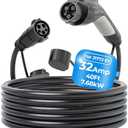 SEGUMA J1772 Extension Cable, 32Amp 40Ft EV Charger Cord Compatible with Level 1 2 SAE Chargers, 110V-240V Carrying Bag, IP66 Cable
