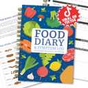 Food Diary and Symptom Log Book for Tracking Meals, Bowel Movements, Sleep, Reactions - Bristol Stool Chart, Notebook Journal for Low FODMAP, IBS, Allergies, Intolerance - Keto, Paleo, Whole30 (Navy)
