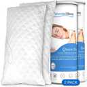 Pillow Premium Adjustable Loft-Shredded Memory Foam for Home & Hotel Collection + Washable Removable Cooling Bamboo Derived Rayon Cover (Standard (Pack of 1), White)