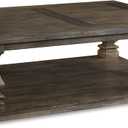 Signature Design by Ashley Johnelle Farmhouse Coffee Table with Weathered Gray Finish, Gray