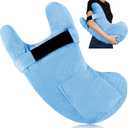 TrelaCo Post Shoulder Surgery Pillow with Pocket, Rotator Cuff Pillow Pain Relief for Sleeping, After Shoulder Surgery Must Haves for Arm Pressure Relief(Blue)