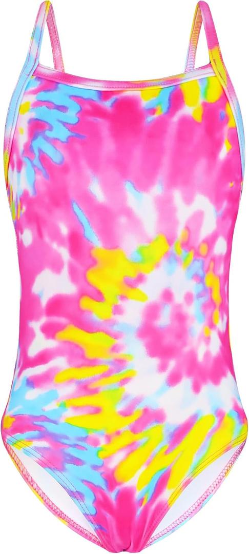 Snowheart Girls Swimsuit One-Piece Bathing Suits Multicolor Kids Sport Summer Beach Swimwear for 2-12 Years Old