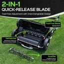 TIECTOWN 2026 Upgrade 16-Inch 15.5 Amp 2-in-1 Electric Dethatcher and Scarifier with 14.5-Gallon Collection Bag, Lawn Dethatcher with 5-Position Depth Adjustment, Keeps Lawn Healthy - Green