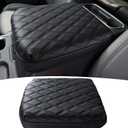 Center Console Armrest Cover for Chevy Chevrolet Silverado/GMC Sierra 2019-2024 2025, Tahoe & Suburban & Yukon 2021-2025, PU Leather Middle Console Cover Protector Pad, Truck Interior Accessories