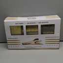 N9R 300PCS Gold Plastic Silverware, Heavy Duty Gold Plastic Cutlery Set Disposable Flatware Dinnerware, 100 Forks, 100 Spoons, 100 Knives, Perfect for Party, Wedding and Daily Use