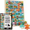 National Parks Puzzle for Adults 1000 Pieces, Travel Poster Landscape Puzzle Including Zion Yellowstone Yosemite, Nature Jigsaw Puzzles Scenery Mountain Scene