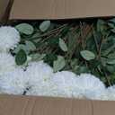 Suncalla 144 Pcs White Artificial Flower Bouquet Set 8 Kind with Long Stem