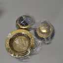 Mudder 3 Pcs Kitchen Sink Drain Strainer and Stopper Stainless Steel Garbage Disposal Plug with Handle Universal Anti-Clogging Kitchen Sink Filter Sieve Basket Strainer(Light Gold)