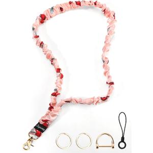 Zugzwang Stretchy Scrunchie Lanyard for ID Badges & Keys - Teacher Lanyard, Cute Elastic Necklace for Women, Nurses