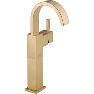 Vero Single Hole Vessel Bathroom Faucet with Riser Finish: Champagne Bronze