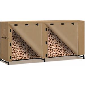 8ft Firewood Rack Cover, Waterproof Heavy Duty 600D Oxford | Storage Wood Rack Cover for Patio, Yard, Indoor and Outdoor Use(Cover Only, Rack Not Included)