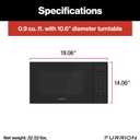 RV Microwave - 0.9 cu. ft, Black