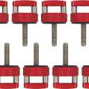Red Hard Top Bolts Quick Removal Fastener Thumb Screw Nuts Tie-Down Enhanced D-Rings for Compatible Jeep Wrangler TJ JK 2007-2022(8 PCS)