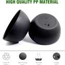 WSMKSZ 10 inch Hanging Planters for Outdoor Indoor Plants with Drainage Holes and Chain, 2 Pack Round Hanging Flower Pots for Garden Home Porch Decor, Black
