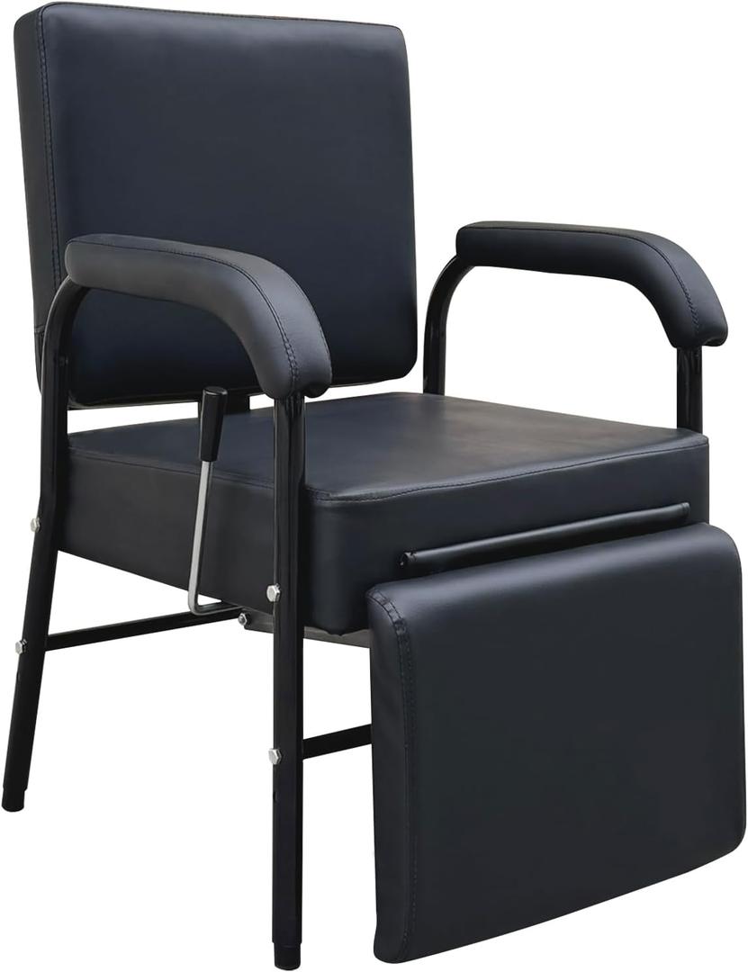 Reclining Shampoo Chairs Adjustable Height Shampoo Chairs for Salon Barber Chair Hair Stylist Chair Recline Salon Chair Spa Beauty Equipment for Hair Stylists, Tattoo Artists, Cosmetologists (Black)