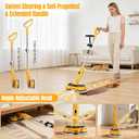 Cordless Electric Mop for Dewalt 20V Battery (NO Battery), 2 in 1 Spin Mop & Electric Floor Scrubber Machine with LED Light & Water Spray, 800 RPM Rotating Electric Mops for Floor Cleaning (Yellow)