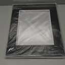 Somime 10 Pack Black Picture Frame 11x14 Mat Board,White Core Bevel Cut Mats 8.5x11, Whole Frame Mat Kit Includes 10 Picture Photo Mattes & 10 Backings & 10 Krystal Sleeve Bags