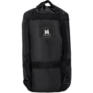 Compression Sack, 12L Compression Stuff Sack,Water Resistant Sleeping Bag Carrier Lightweight Nylon Storage Sack-Space Saving Gear for Camping, Hiking (Black)